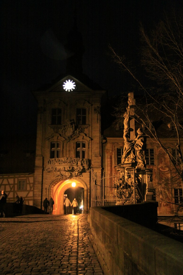 Bamberg's Altes Rathaus by night